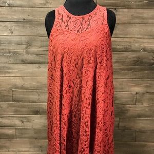 Others Follow Lace Dress in Rust